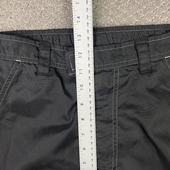 Vintage 90s Y2K Nike Cargo Track Pants Men's Large Black Nylon Baggy Wide Leg - Picture 13 of 16